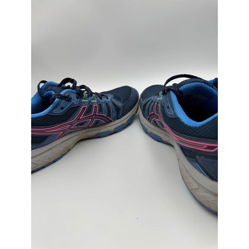 Asics‎ Gel-Venture 7 Womens Running Shoes Navy Blue Pink Teal 1012A476 Size 8.5